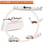 Foldable Kayak Lake : Lightweight, Portable and Stable - Lake and River Kayaks. (White)