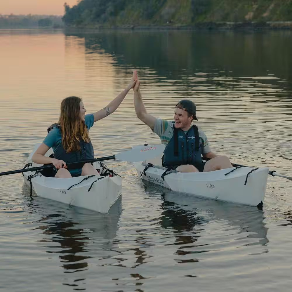 Foldable Kayak Lake : Lightweight, Portable and Stable - Lake and River Kayaks. (White)
