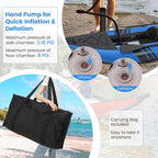 Inflatable Kayak, 12.5Ft 507Lbs Tandem Kayak with 2 Aluminum Paddles, 2 Padded Seats, Footrests, 2 Fins, Hand Pump, Carry Bag & Repair Kit, 2 Person Fishing Touring Kayak for Adults