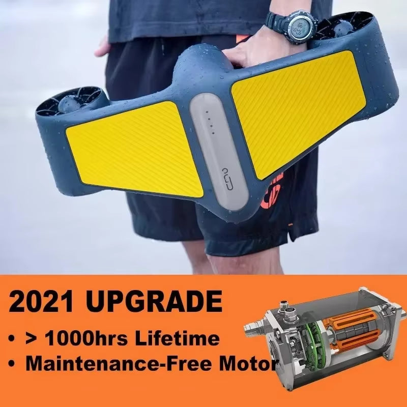 60Mins High Speed Electric under Water Motor Scooter 500W Electric Underwater Thruster Sea Scooter for Diving Snorkeling