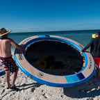 Inflatable Dock with Mesh Net Center