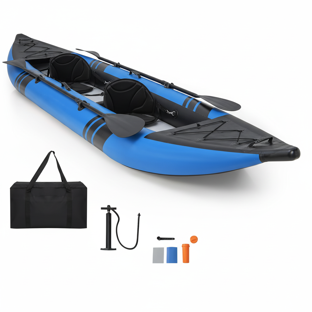 The Voyager Series: Tandem Inflatable Touring Kayak 12.5 Ft.